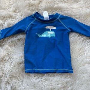 Target Blue Rashguard with Whale Graphic